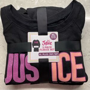 Justice Fleece Lounge Sweatshirt & Midi Short Set NWT XL Plus